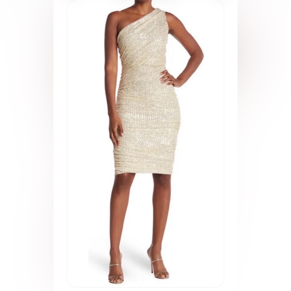 NWT Women's Sequin One-Shoulder
Midi Dress LOVE by DESIGN